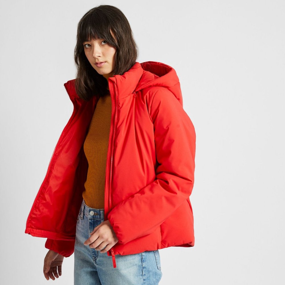Uniqlo Hybrid Down Parka in Red